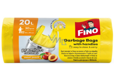 Fino Premium Aromatic Odpadové pytle s uchy žluté 7µm, 20 litrů 44 x 49 cm, 30 kusů 