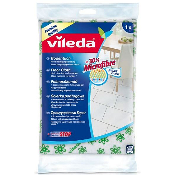Vileda Microfibre +30% Extra Hygiene mikrohadr na podlahu 50 x 47 cm 1 kus