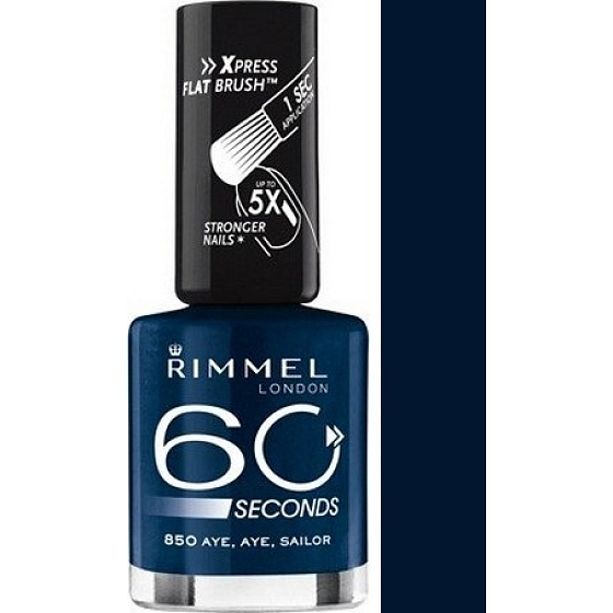 Rimmel London 60 Seconds lak na nehty 850 Aye, Aye, Sailor 8 ml