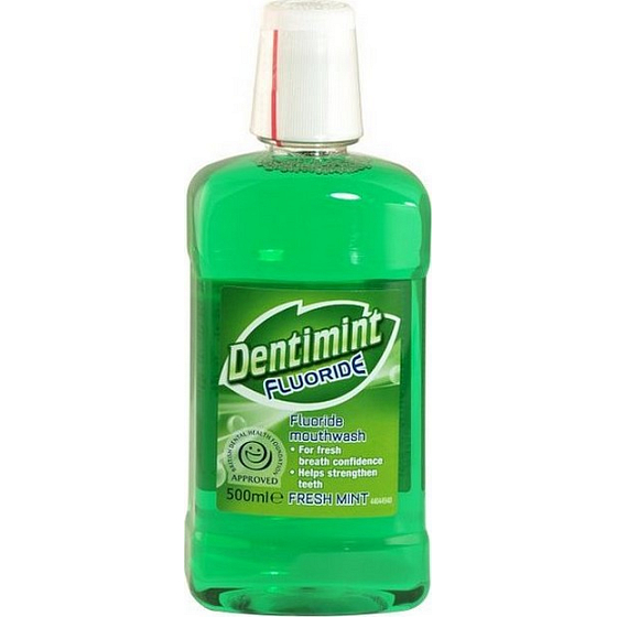 Dentimint Fluoride Fresh Mint ústní voda 500 ml