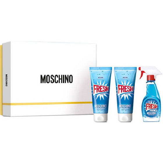 Moschino Fresh Couture toaletní voda pro ženy 50 ml + sprchový gel 100 ml + tělové mléko 100 ml, dárková sada
