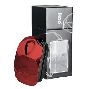 Ikoo Pocket Metallic Kartáč na vlasy, cestovní, speciálně tvarované štětiny při česání stimulují na základě tradiční čínské medicíny akupunkturní body na hlavě Black Dragon Lady