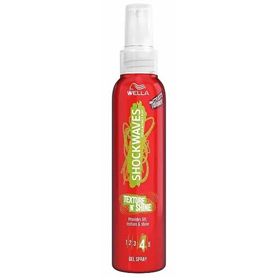 Wella Shockwave Texture N`Shine fixační gelový sprej na vlasy 150 ml