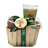 Salsa Collection Natural Oliva sprchový gel 120 ml + tělové máslo 50 ml, 2 dílný dřevěná vana