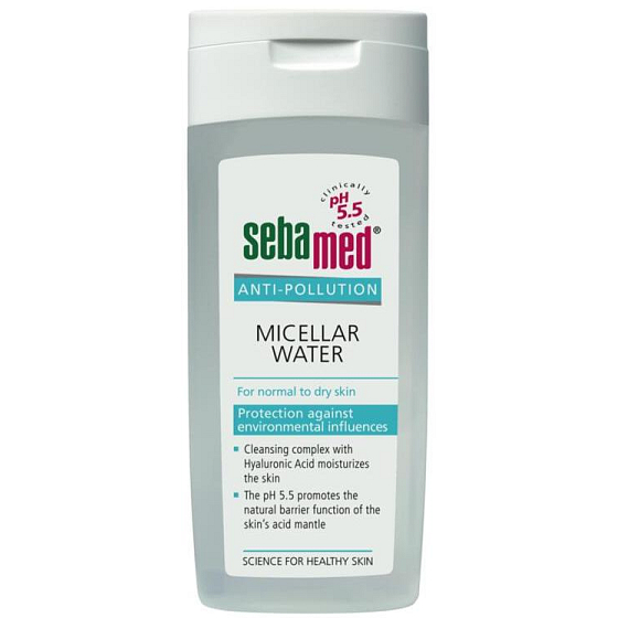 SebaMed Anti-Pollution micelární voda pro normální a suchou pleť 200 ml