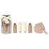 Grace Cole Wanilia żel pod prysznic 100 ml + pianka do kąpieli 100 ml + krem do rąk 50 ml + balsam do ciała 50 ml + gąbka kąpielowa + szklana butelka, zestaw kosmetyczny dla kobiet