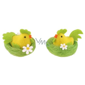 Kurczak filcowy w gnieździe 8 cm, różne rodzaje