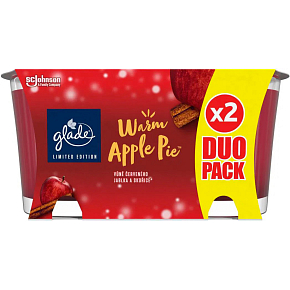 Glade świeca zapachowa Warm Apple Pie, 2× 112 g