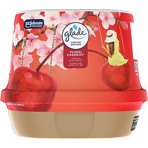 Glade Kwiatowe Wiśnie żelowy odświeżacz do łazienki, 180 g