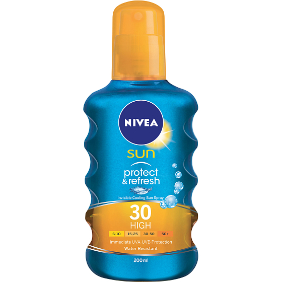 Nivea Sun Protect & refresh OF 30 niewidoczny spray do opalania, 200 ml