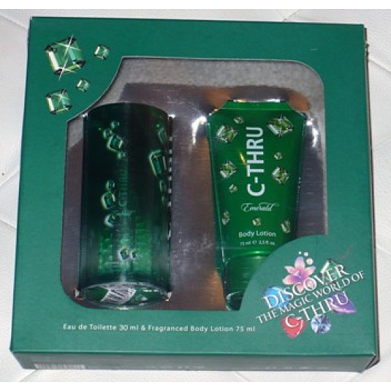 C-Thru Emerald touch toaletní voda 30 ml + tělové mléko 75 ml, pro ženy dárková sada