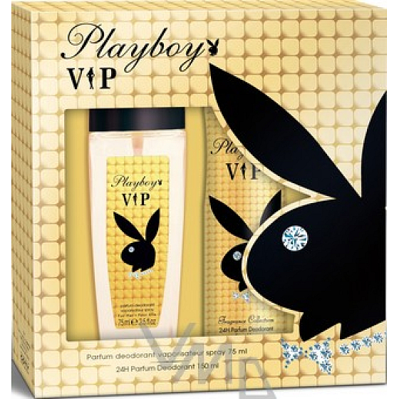 Playboy Vip for Her parfémovaný deodorant sklo pro ženy 75 ml + deodorant sprej 150 ml, kosmetická sada