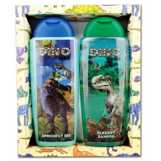 Bohemia Gifts Kids Dino šampon na vlasy 300 ml + sprchový gel 300 ml, kosmetická sada