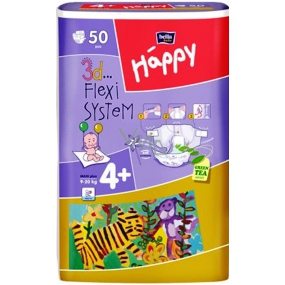 Bella Happy 4+ Maxi Plus 9-20 kg plenkové kalhotky 50 kusů
