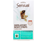 Joanna Sensual Aloes Vera woskowe plastry depilacyjne na ciało 12 sztuk i delikatny olejek 10 ml