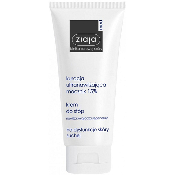 Ziaja Med Ultra-Moisturizing Urea 15% ultranawilżający regenerujący krem do stóp na zrogowaciałą skórę 100 ml