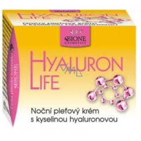 Bione Cosmetics Hyaluron Life z kwasem hialuronowym nocny krem do twarzy dla wszystkich typów skóry 51 ml