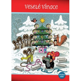 Albi Svítící přání do obálky Veselé Vánoce Krtek a stromeček 14,8 x 21 cm Albi Svítící přání do obálky Veselé Vánoce Krtek a stromeček 14,8 x 21 cm
