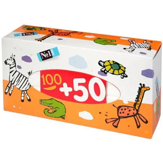 Bella Happy Baby Zvířátka ze zoo hygienické kapesníky 2 vrstvé 150 kusů