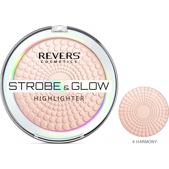 Revers Strobe & Glow Highlighter rozświetlający puder 04 Harmony 8 g