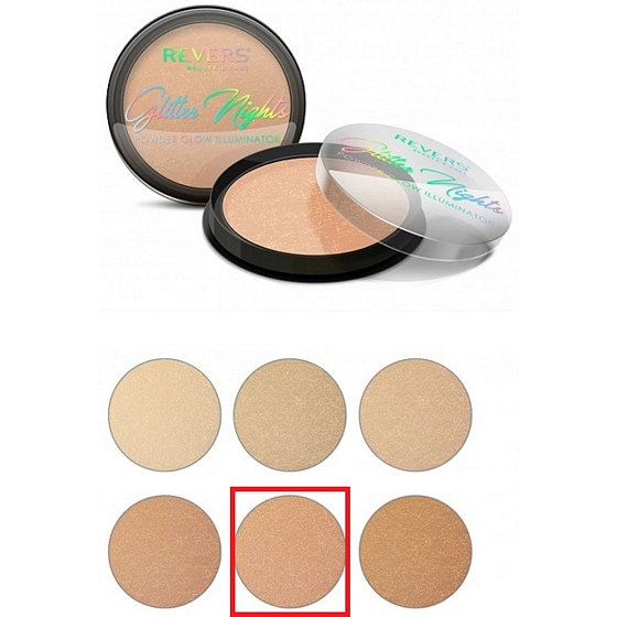 Revers Glitter Nights rozjasňující pudr č.05 12 g