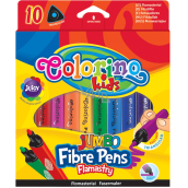 Colorino Jumbo flamastry trójkątne 10 kolorów