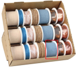 Ditipo Wstążka materiałowa świąteczna Jutowa niebieska 2 m x 40 mm