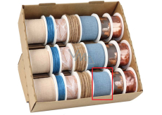 Ditipo Wstążka materiałowa świąteczna Jutowa niebieska 2 m x 40 mm