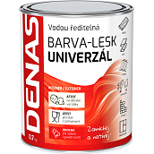 DENAS UNIVERZÁL-LESK powłoka wierzchnia do drewna, metalu i betonu, 0110 jasnoszary, 700 g
