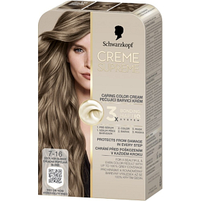 Schwarzkopf Creme Supreme farba do włosów 7-16 zimny popielaty blond 60 ml