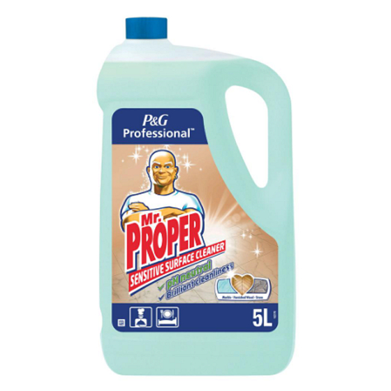 Mr. Proper Sensitive čisticí prostředek na citlivé povrchy mramor, lakované dřevo, keramické povrchy.. 5 l