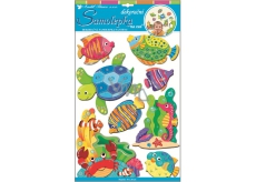 Naklejki na ścianę z twardego papieru rybki 50 x 30 cm 1 arkusz