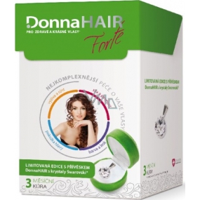 DonnaHair Forte 3 měsíční kúra pro zdravé a krásné vlasy 90 tobolek + přívěšek Swarovski Elements 2015