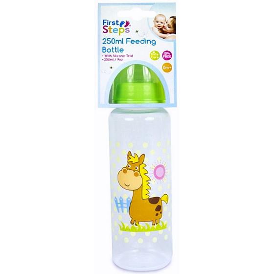 First Steps Farma 0+ kojenecká láhev Koník 250 ml