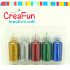 CreaFun Dekorační barvy Třpytivé na papír, textil, sklo 5 x 20 ml