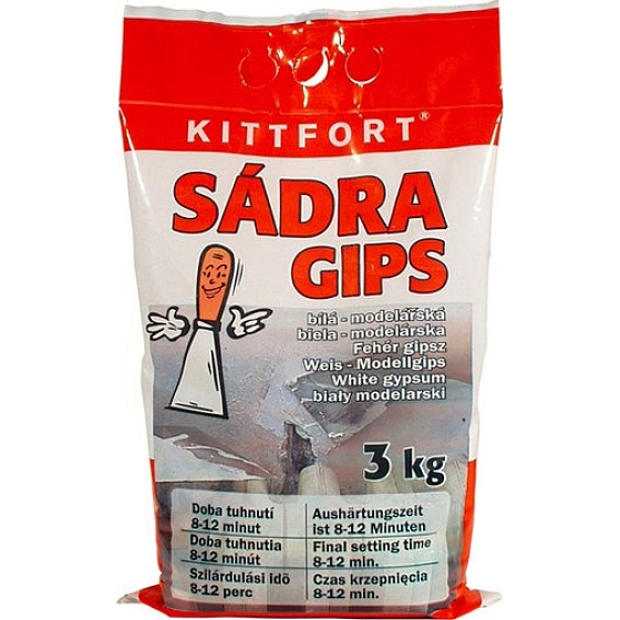 Kittfort Gips biały - modelarski 3 kg