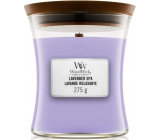 WoodWick Lavender Spa - Levandulová lázeň vonná svíčka s dřevěným knotem a víčkem sklo střední 275 g