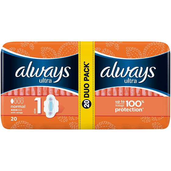 Always Ultra Normal Plus wkładki intymne 2 x 10 sztuk