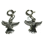 Anioł stróż z sukienką, zawieszka metalowa 20 x 20 mm 1 sztuka