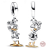 Zawieszka Srebrna 925 Disney 100. Rocznica Kaczor Donald, Charms do bransoletki