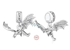 Zawieszka ze srebra próby 925 Gra o Tron Smok, charms do bransoletki, film