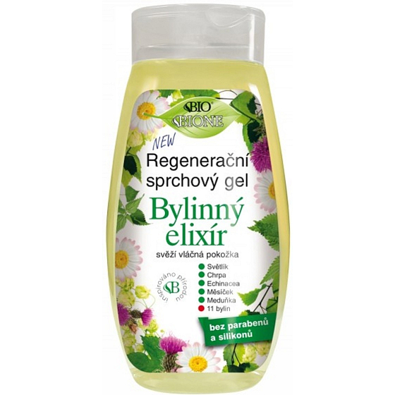 Bione Cosmetics Bylinný elixír regenerační sprchový gel 260 ml