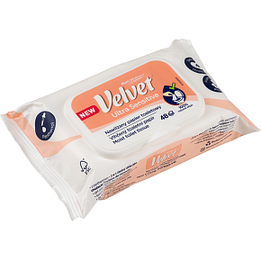 VELVET nawilżane chusteczki/papier toaletowy ultra wrażliwy 48 sztuk