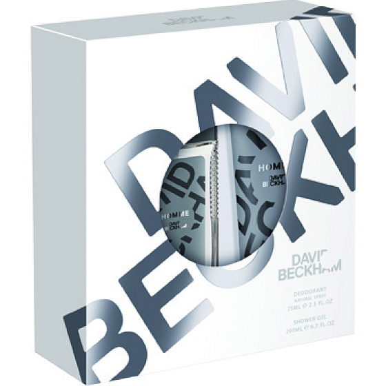David Beckham Homme parfémovaný deodorant sklo pro muže 75 ml + sprchový gel 200 ml, kosmetická sada