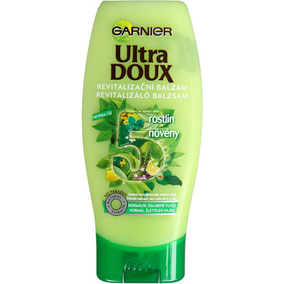 Garnier Ultra Doux 5 rostlin balzám pro normální a oslabené vlasy 200 ml