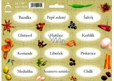 Arch Samolepky na kořenky Juta barvotisk Bazalka - čisté druhy koření