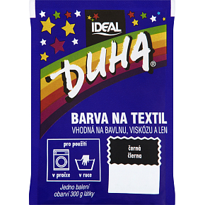 Ideal Duha czarna, barwa na tekstyl na bawełnę, wiskozę i len, na 300 g tkaniny, 15 g