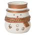 Yankee Candle Jackson Frost svícen sněhulák na čajovou svíčku stínohra 11 x 8 cm