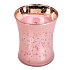WoodWick Mercury Pink Rose - Něžné růžové růže vonná svíčka s dřevěným knotem a víčkem sklo střední 275 g