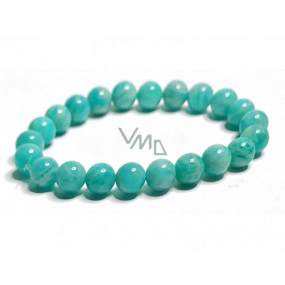 Amazonit elastyczny bransoletka naturalny kamień, kulka 8 mm / 16 - 17 cm, kamień nadziei